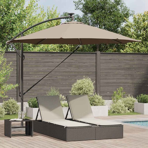 Suncobran Sivo-smeđa 294 x 294 x 248 cm Poliester i aluminij - Smeđesiva / 294 x 294 x 248 cm