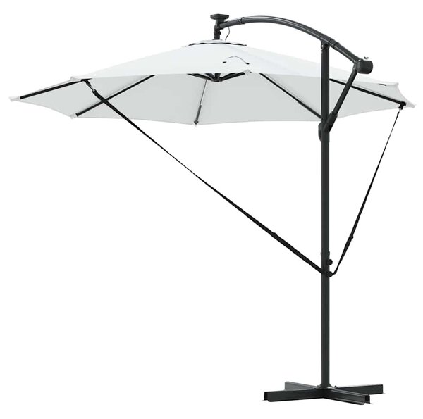 Suncobran Pijesak 294 x 294 x 248 cm Poliester i aluminij - Smeđa / 294 x 294 x 248 cm