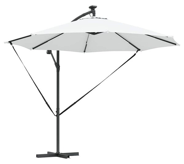 Suncobran Pijesak 294 x 294 x 248 cm Poliester i aluminij - Smeđa / 294 x 294 x 248 cm