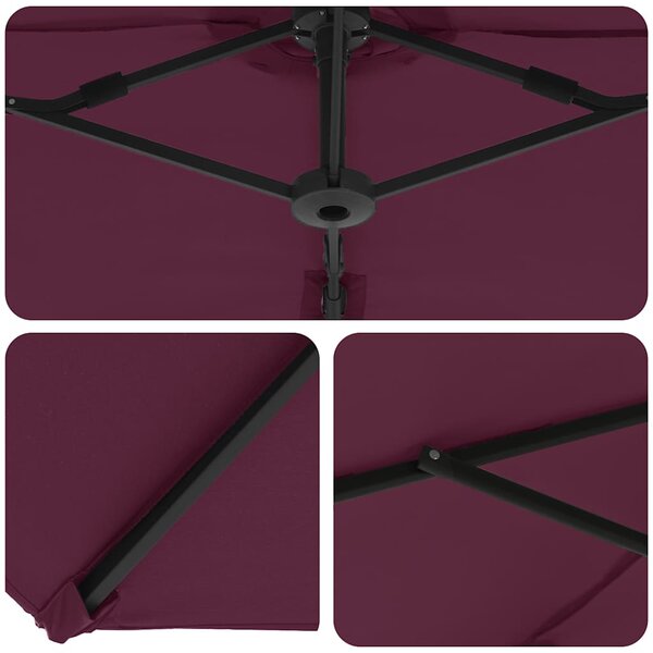 Suncobran Bordeaux Crvena 372 x 198 x 243 cm - Crvena / 372 x 198 x 243 cm