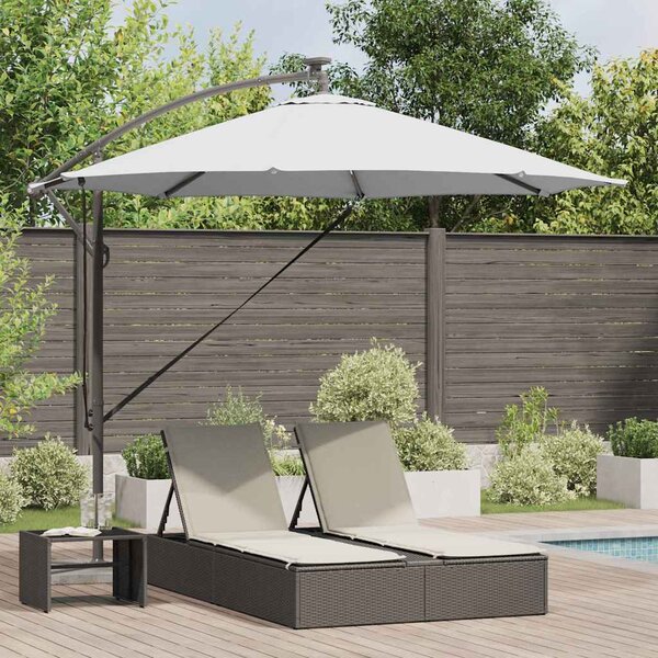 Suncobran Pijesak 294 x 294 x 248 cm Poliester i aluminij - Smeđa / 294 x 294 x 248 cm