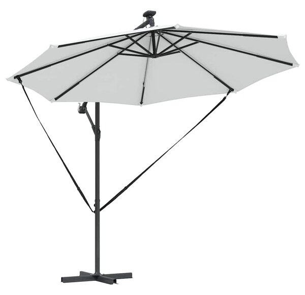 Suncobran Pijesak 294 x 294 x 248 cm Poliester i aluminij - Smeđa / 294 x 294 x 248 cm