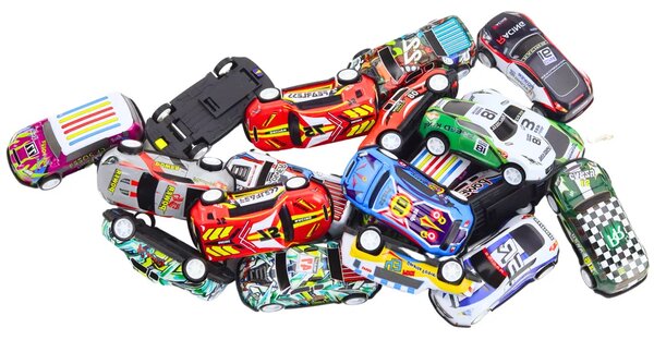Set mini automobila u koferu, 25 kom., prometni znakovi i ploča