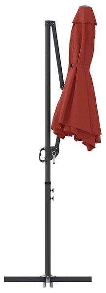 Suncobran Terakota 372 x 198 x 243 cm Poliester i aluminij - Cinober / 372 x 198 x 243 cm