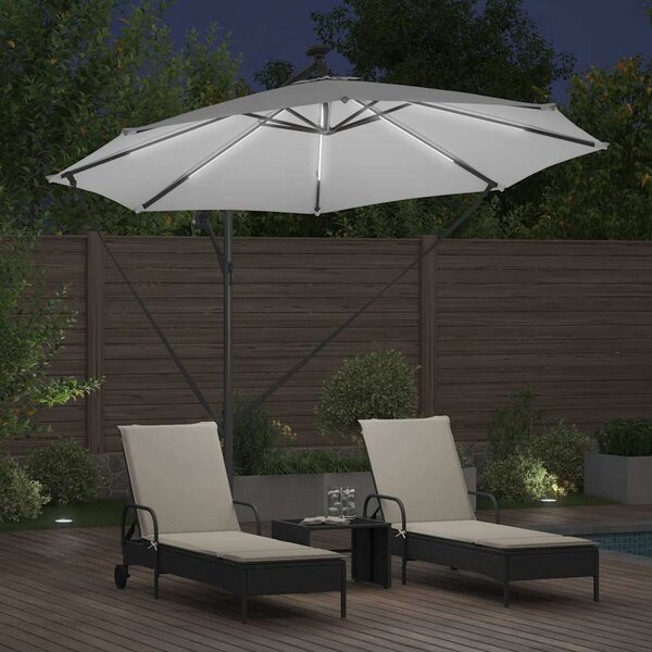 Suncobran Pijesak 294 x 294 x 248 cm Poliester i aluminij - Smeđa / 294 x 294 x 248 cm
