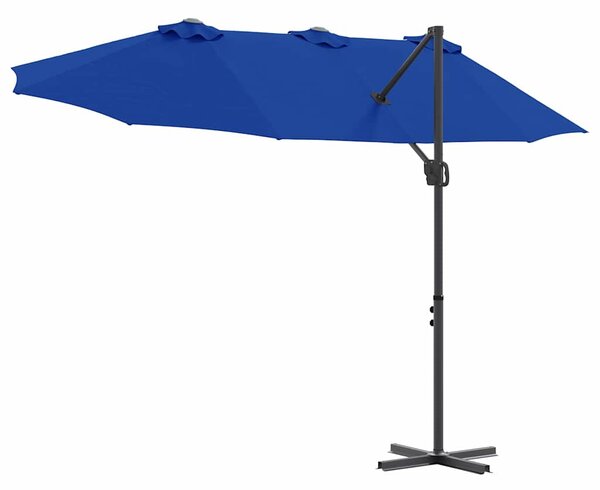 Suncobran Azurnoplava 372 x 198 x 243 cm Poliester i aluminij - Plava / 372 x 198 x 243 cm
