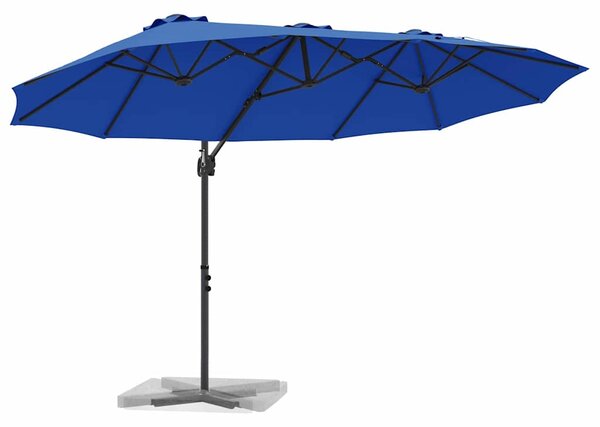 Suncobran Azurnoplava 372 x 198 x 243 cm Poliester i aluminij - Plava / 372 x 198 x 243 cm