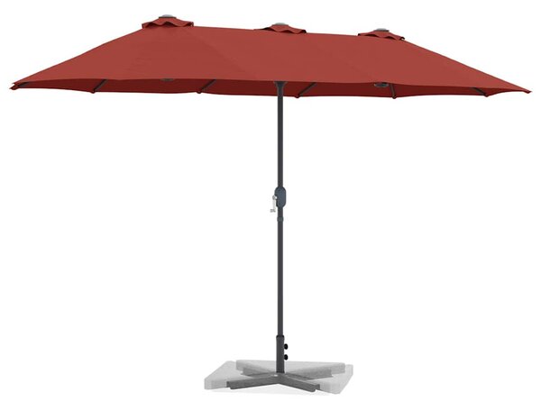 Vrtni suncobran Terakota 370 x 197 x 239 cm - Cinober / 370 x 197 x 239 cm
