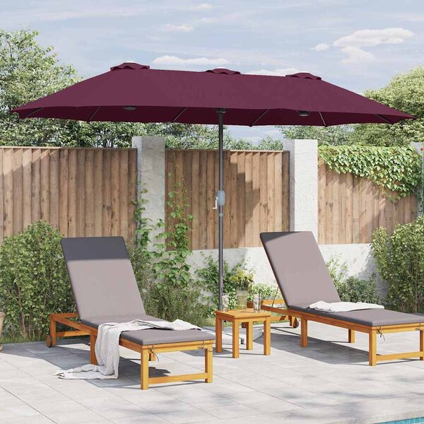Vrtni suncobran Bordeaux Crvena 370 x 197 x 239 cm - Crvena / 370 x 197 x 239 cm