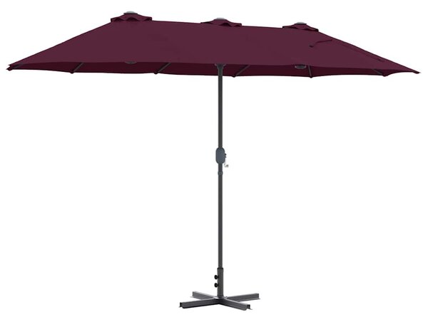 Vrtni suncobran Bordeaux Crvena 370 x 197 x 239 cm - Crvena / 370 x 197 x 239 cm