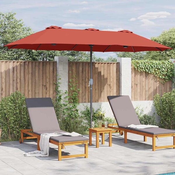 Vrtni suncobran Terakota 370 x 197 x 239 cm - Cinober / 370 x 197 x 239 cm