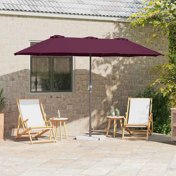 Vrtni suncobran Bordeaux Crvena 370 x 197 x 239 cm - Crvena / 370 x 197 x 239 cm
