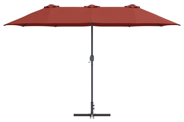 Vrtni suncobran Terakota 370 x 197 x 239 cm - Cinober / 370 x 197 x 239 cm
