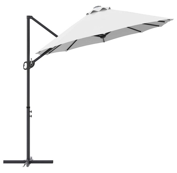 Suncobran Pijesak 372 x 198 x 243 cm Poliester i aluminij - Smeđa / 372 x 198 x 243 cm