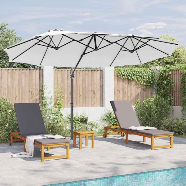 Suncobran Pijesak 372 x 198 x 243 cm Poliester i aluminij - Smeđa / 372 x 198 x 243 cm