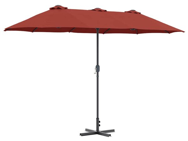 Vrtni suncobran Terakota 370 x 197 x 239 cm - Cinober / 370 x 197 x 239 cm