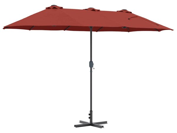 Vrtni suncobran Terakota 370 x 197 x 239 cm - Cinober / 370 x 197 x 239 cm