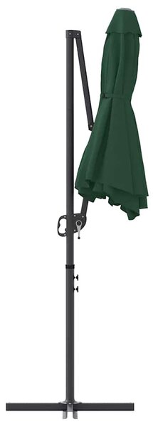 Suncobran Zelena 372 x 198 x 243 cm Poliester i aluminij - Zelena / 372 x 198 x 243 cm
