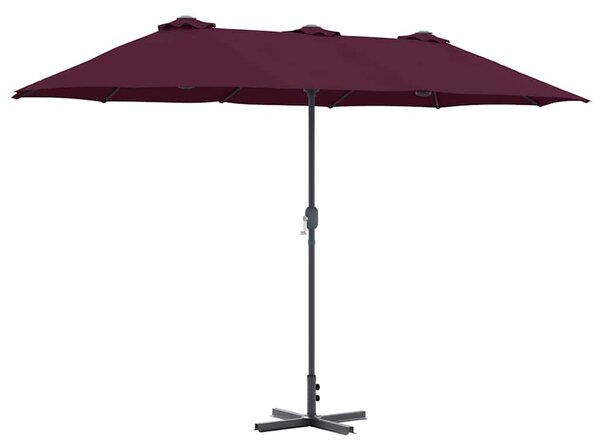 Vrtni suncobran Bordeaux Crvena 370 x 197 x 239 cm - Crvena / 370 x 197 x 239 cm