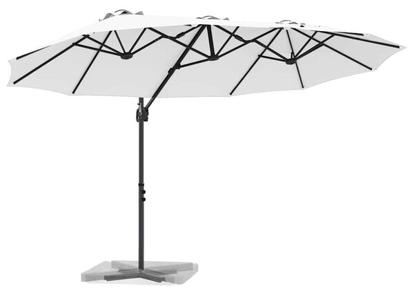 Suncobran Pijesak 372 x 198 x 243 cm Poliester i aluminij - Smeđa / 372 x 198 x 243 cm