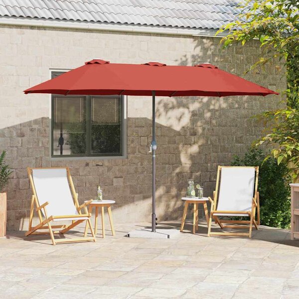 Vrtni suncobran Terakota 370 x 197 x 239 cm - Cinober / 370 x 197 x 239 cm
