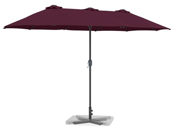 Vrtni suncobran Bordeaux Crvena 370 x 197 x 239 cm - Crvena / 370 x 197 x 239 cm