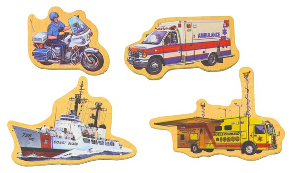 Set od 20 drvenih magneta vozila, brodova i aviona