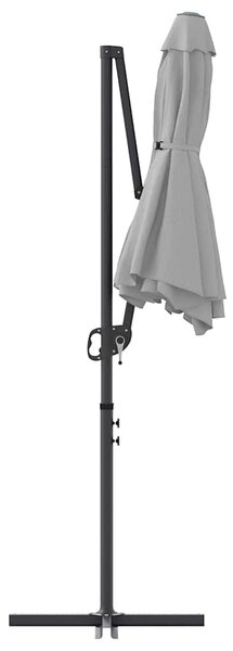 Suncobran Pijesak 372 x 198 x 243 cm Poliester i aluminij - Smeđa / 372 x 198 x 243 cm