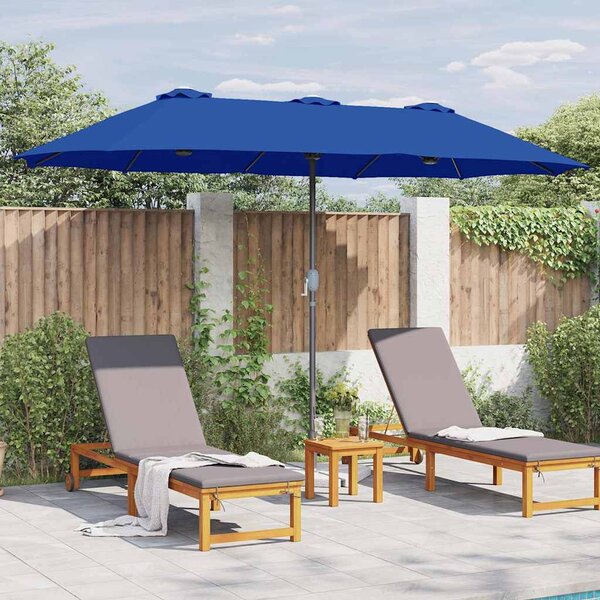 Vrtni suncobran Azurnoplava 370 x 197 x 239 cm - Plava / 370 x 197 x 239 cm
