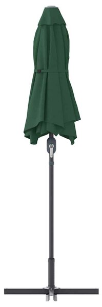 Vrtni suncobran Zelena 370 x 197 x 239 cm Poliester i aluminij - Zelena / 370 x 197 x 239 cm