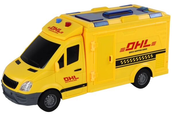 Dostavni automobil 1:16 Pogon trenja Otvaranje vrata Žuta svjetla Zvuci
