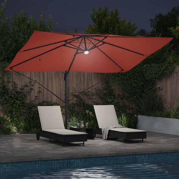 Suncobran Terakota 351 x 250 x 253 cm Poliester i aluminij - Cinober / 351 x 250 x 253 cm