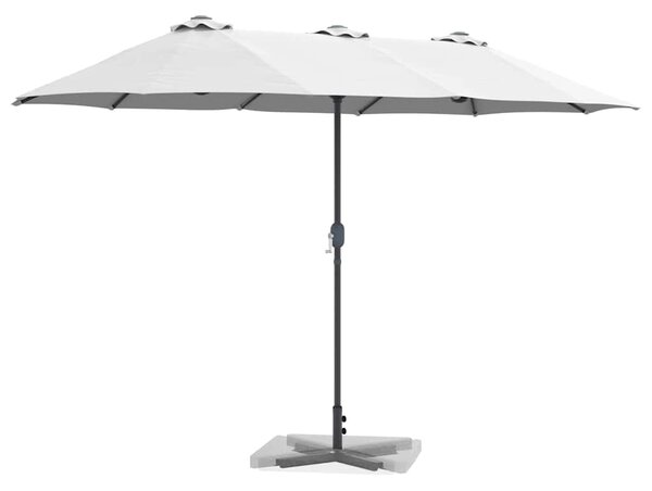 Vrtni suncobran Pijesak 370 x 197 x 239 cm Poliester i aluminij - Smeđa / 370 x 197 x 239 cm