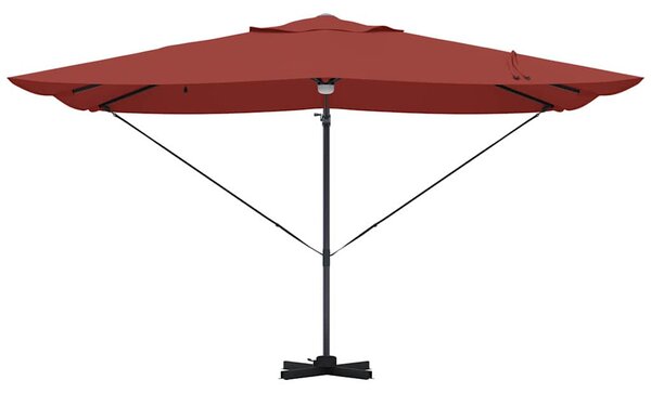 Suncobran Terakota 351 x 250 x 253 cm Poliester i aluminij - Cinober / 351 x 250 x 253 cm