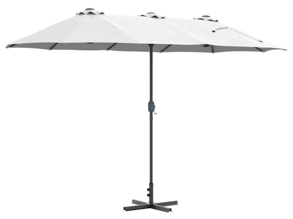 Vrtni suncobran Pijesak 370 x 197 x 239 cm Poliester i aluminij - Smeđa / 370 x 197 x 239 cm