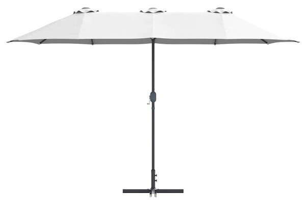 Vrtni suncobran Pijesak 370 x 197 x 239 cm Poliester i aluminij - Smeđa / 370 x 197 x 239 cm