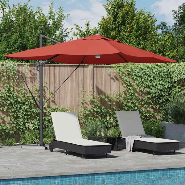 Suncobran Terakota 351 x 250 x 253 cm Poliester i aluminij - Cinober / 351 x 250 x 253 cm