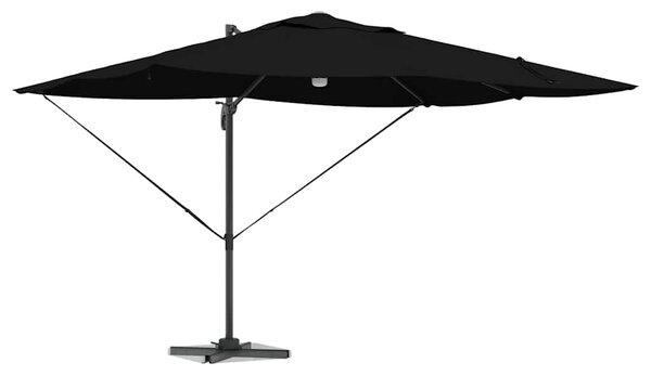Suncobran Crna 351 x 250 x 253 cm Poliester i aluminij - Crna / 351 x 250 x 253 cm