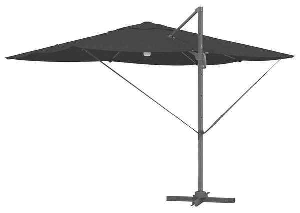 Suncobran Crna 351 x 250 x 253 cm Poliester i aluminij - Crna / 351 x 250 x 253 cm