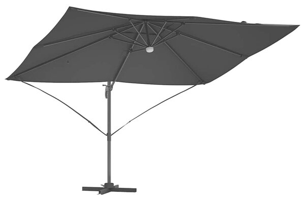 Suncobran Crna 351 x 250 x 253 cm Poliester i aluminij - Crna / 351 x 250 x 253 cm