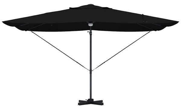 Suncobran Crna 351 x 250 x 253 cm Poliester i aluminij - Crna / 351 x 250 x 253 cm