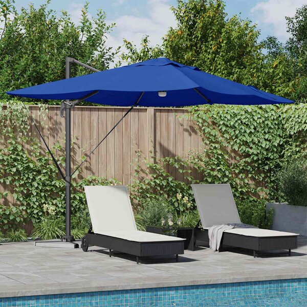 Suncobran Azurnoplava 351 x 250 x 253 cm Poliester i aluminij - Plava / 351 x 250 x 253 cm