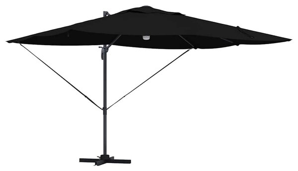 Suncobran Crna 351 x 250 x 253 cm Poliester i aluminij - Crna / 351 x 250 x 253 cm