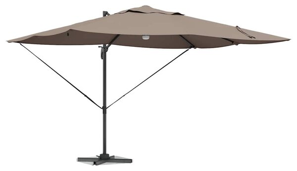 Suncobran Sivo-smeđa 351 x 250 x 253 cm Poliester i aluminij - Smeđesiva / 351 x 250 x 253 cm