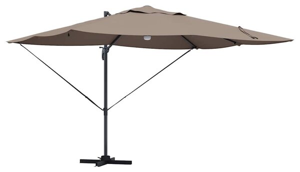 Suncobran Sivo-smeđa 351 x 250 x 253 cm Poliester i aluminij - Smeđesiva / 351 x 250 x 253 cm
