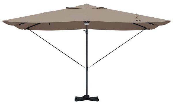 Suncobran Sivo-smeđa 351 x 250 x 253 cm Poliester i aluminij - Smeđesiva / 351 x 250 x 253 cm
