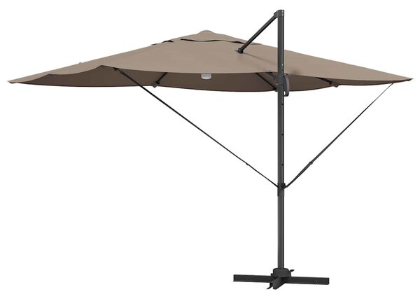 Suncobran Sivo-smeđa 351 x 250 x 253 cm Poliester i aluminij - Smeđesiva / 351 x 250 x 253 cm