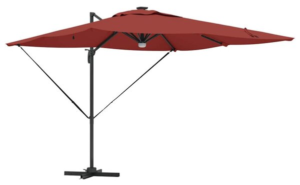 Roma Suncobran Crvena 286 x 284 x 270 cm Aluminij i poliester - Crvena / 286 x 284 x 270 cm