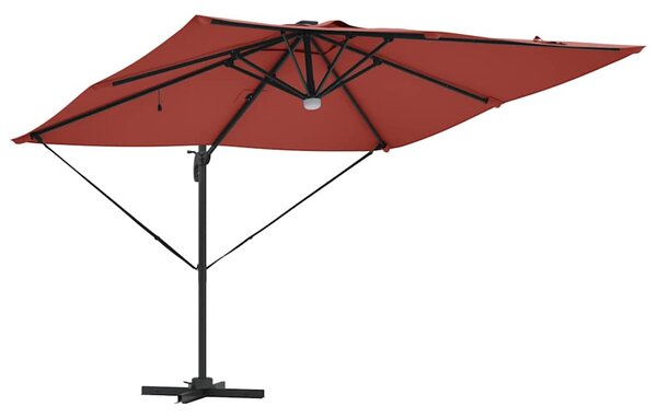 Roma Suncobran Crvena 286 x 284 x 270 cm Aluminij i poliester - Crvena / 286 x 284 x 270 cm