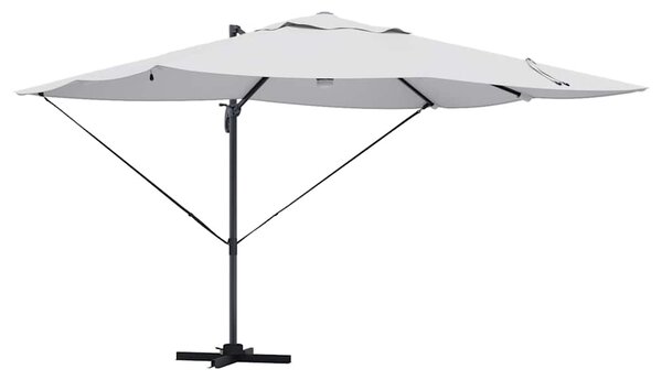 Suncobran Pijesak 351 x 250 x 253 cm Poliester i aluminij - Smeđa / 351 x 250 x 253 cm